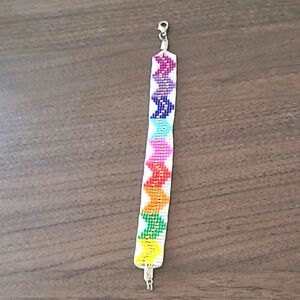 New Y2k Boho Diy Woven Beaded Bracelet.7.5 in.long